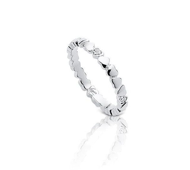 Ring “Joy” – sterling zilver 925 met zirkonia & hartdetail