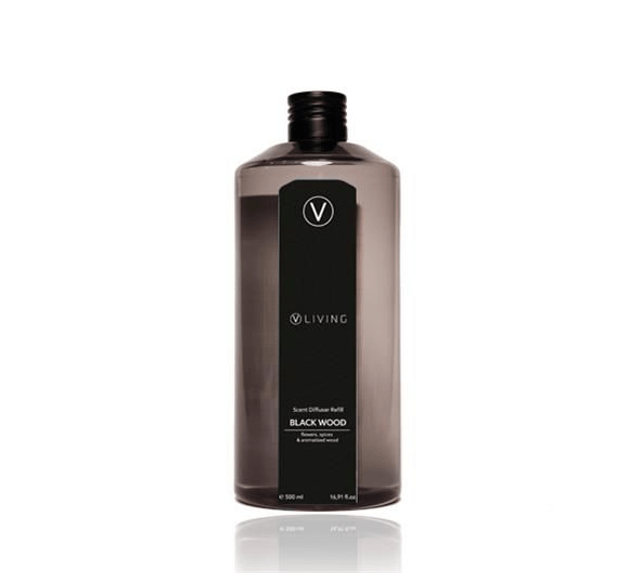 Navulling voor Geurverspreider – Black Wood (500 ml)