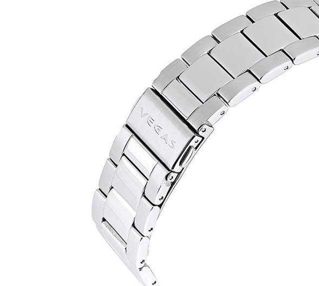 Herenhorloge Ø 43 mm – groene wijzerplaat & roestvrijstalen band