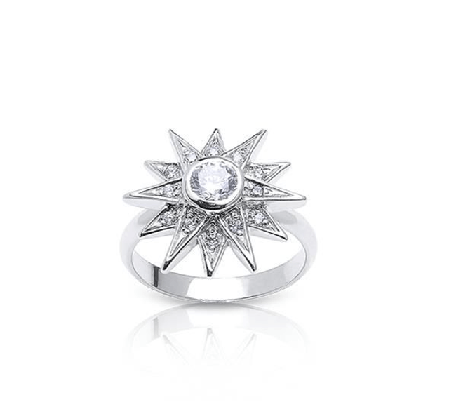 Ring “Ster” – sterling zilver 925 met zirkonia’s